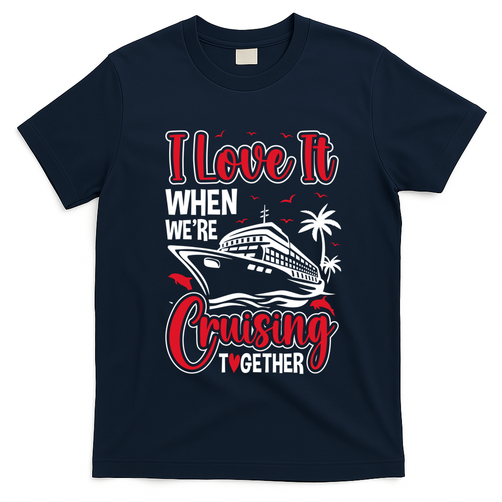 Cruising Couple Cruise Love It When WeRe Cruisin Together Cute Gift T-Shirt - Navy Blue