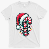Candy Cane Christmas Sweet Candy Light T-Shirt - White