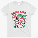 Christmas Candy Cane Crew Cute Matching Family T-Shirt - White
