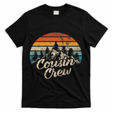 Cousin Crew Camping Outdoor Sunset Summer Camp T-Shirt - Black