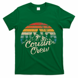 Cousin Crew Camping Outdoor Sunset Summer Camp T-Shirt - Green