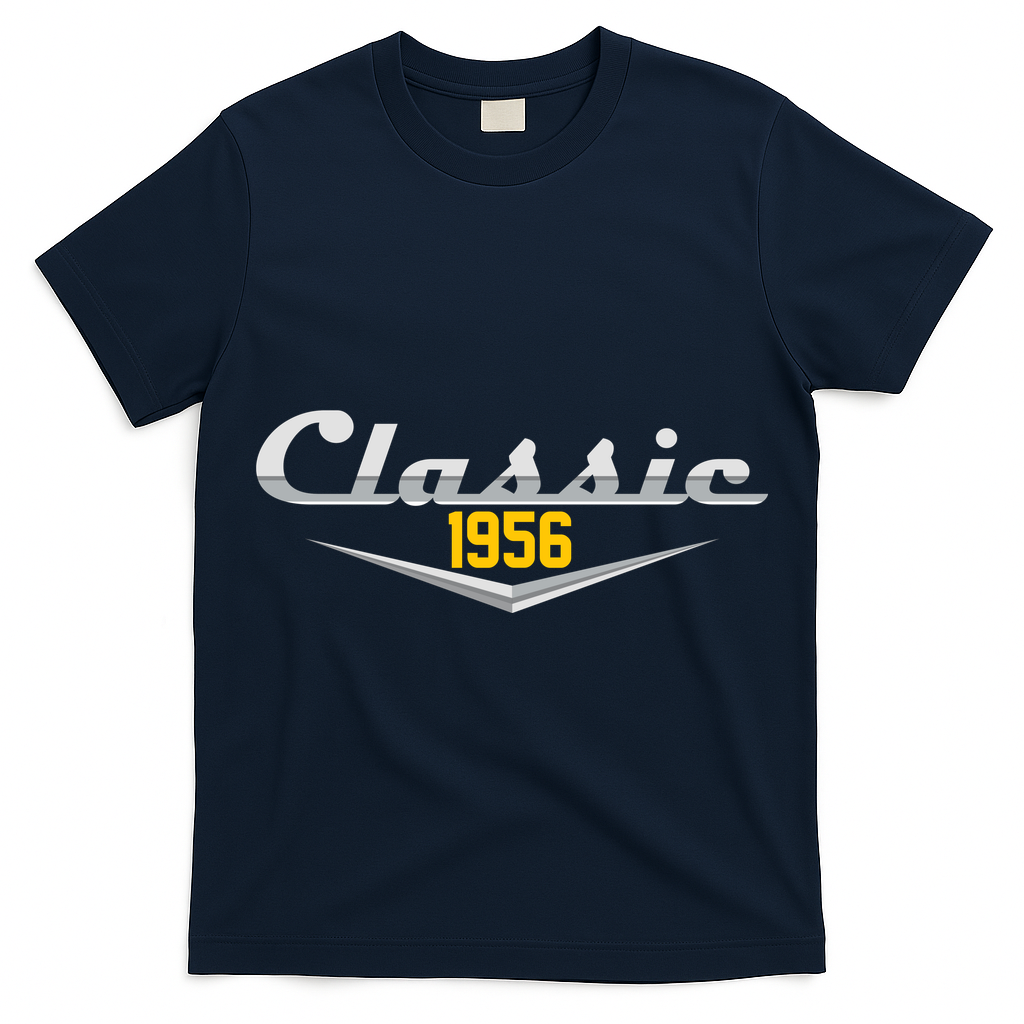 Classic Car Emblem 1956 70th Birthday T-Shirt