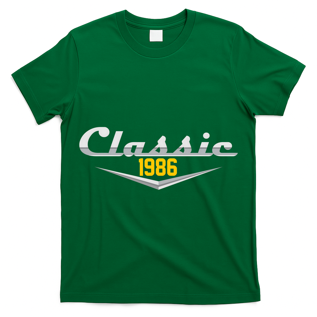 Classic Car Emblem 1986 40th Birthday T-Shirt