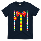 Clown Costume Easy Halloween Vintage Carnival Circus T-Shirt - Navy Blue