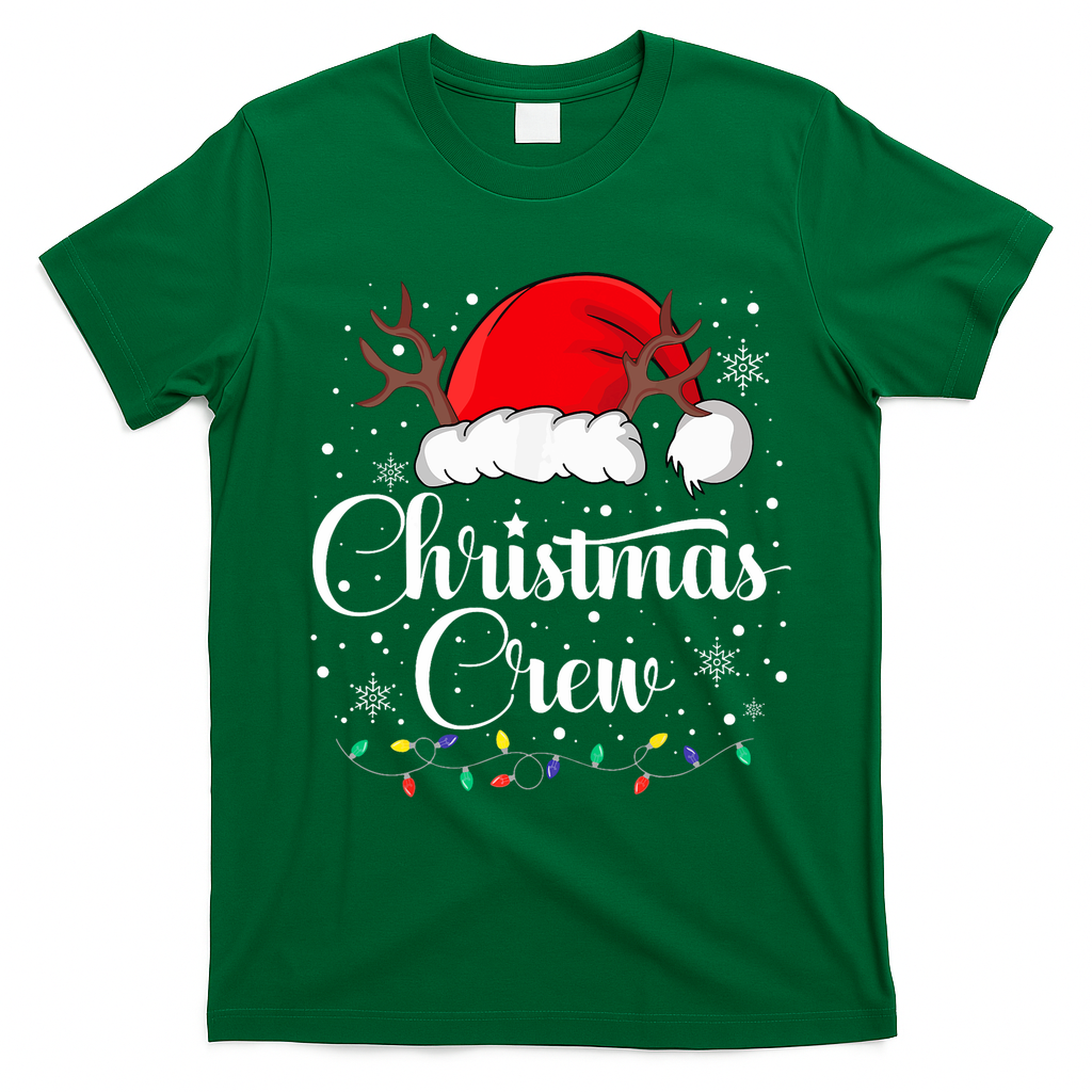 Christmas Crew Family Group Matching Christmas Pajama Party T-Shirt - Irish Green