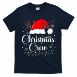 Christmas Crew Family Group Matching Christmas Pajama Party T-Shirt - Navy Blue