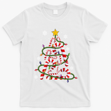 Candy Cane For Family Christmas Tree Lights T-Shirt - White