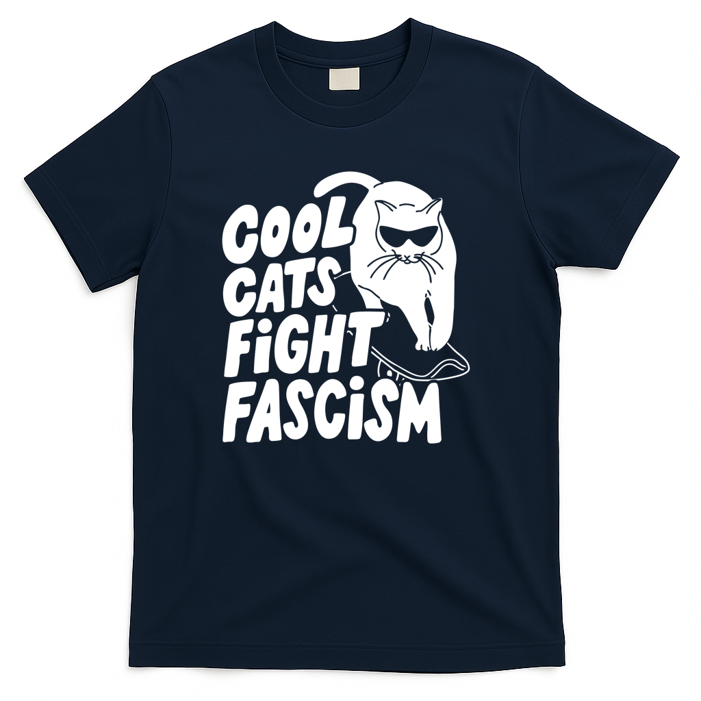 Cool Cats Fight Fascism - Navy