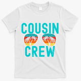 Cousin Crew Family Vacation Summer Vacation Beach Sunglasses T-Shirt - White