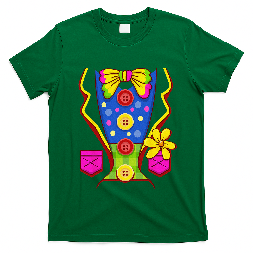 Clown Costume For Funny Funny Halloween Outfit Circus T-Shirt - Irish Green