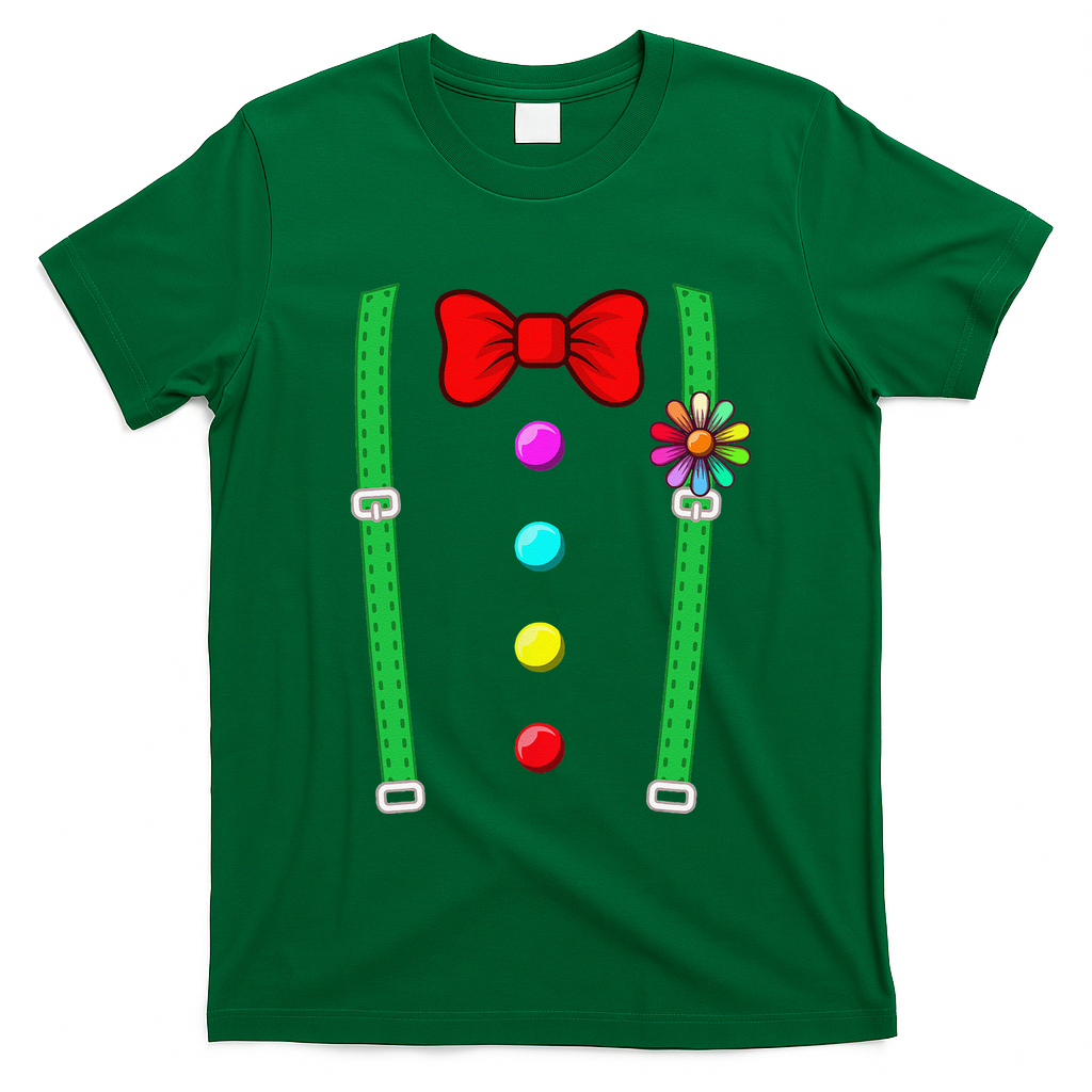 Clown Costume Funny Circus Halloween Costumes T-Shirt - Irish Green