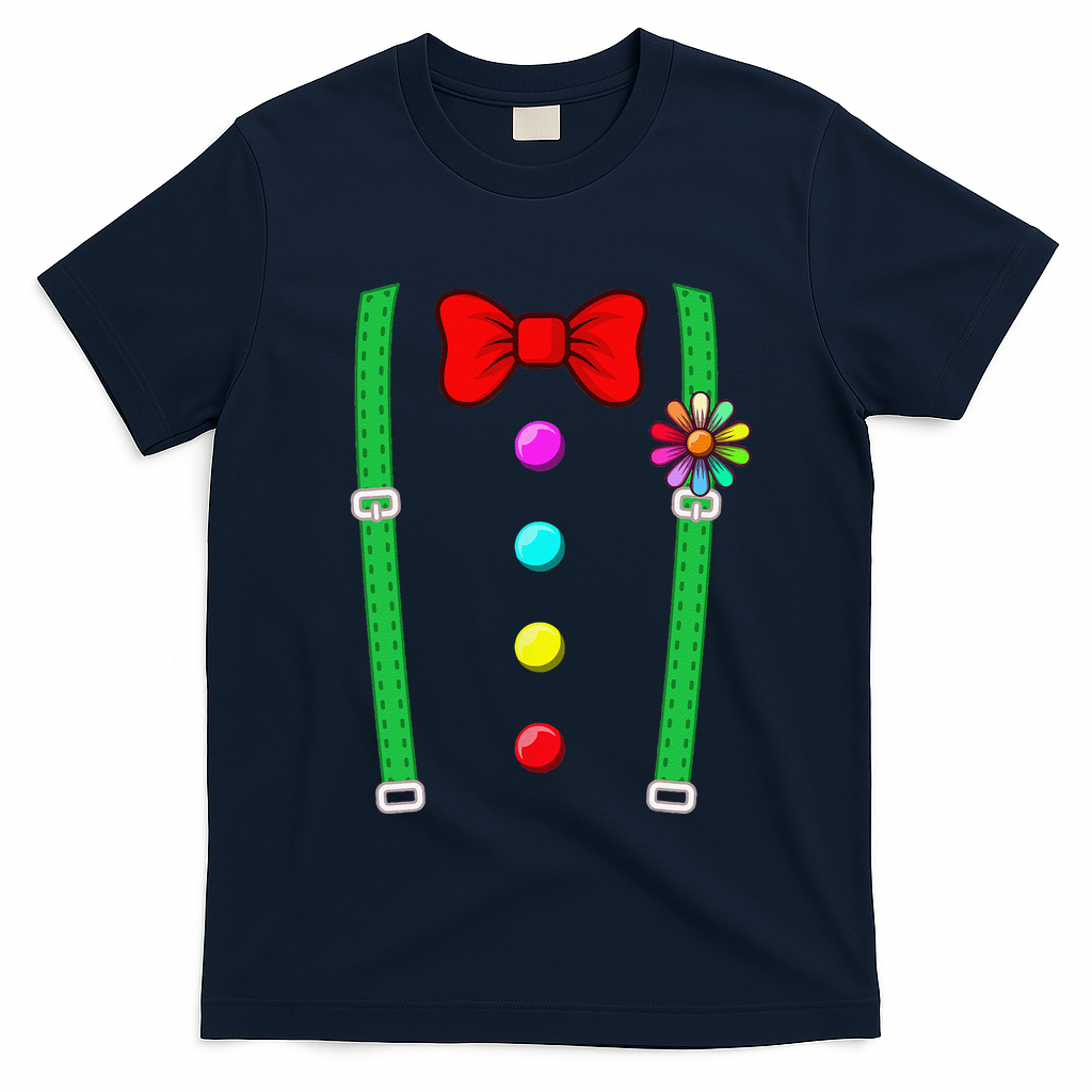 Clown Costume Funny Circus Halloween Costumes T-Shirt - Navy Blue