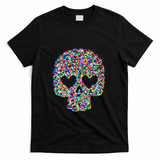 Colorful, cheerful, happy pixel skul - Black