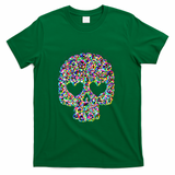 Colorful, cheerful, happy pixel skul - Green