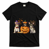 Cute Cat Halloween Witch Mummy Pumpkin Funny Cat Lover Gift T-Shirt