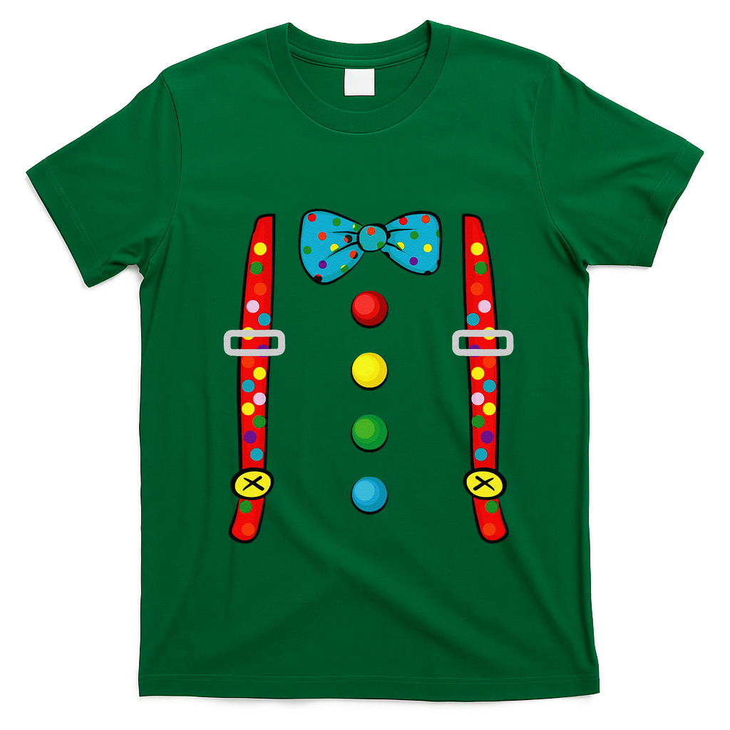Clown Costume Halloween Funny Circus Clown DIY Costume T-Shirt - Irish Green