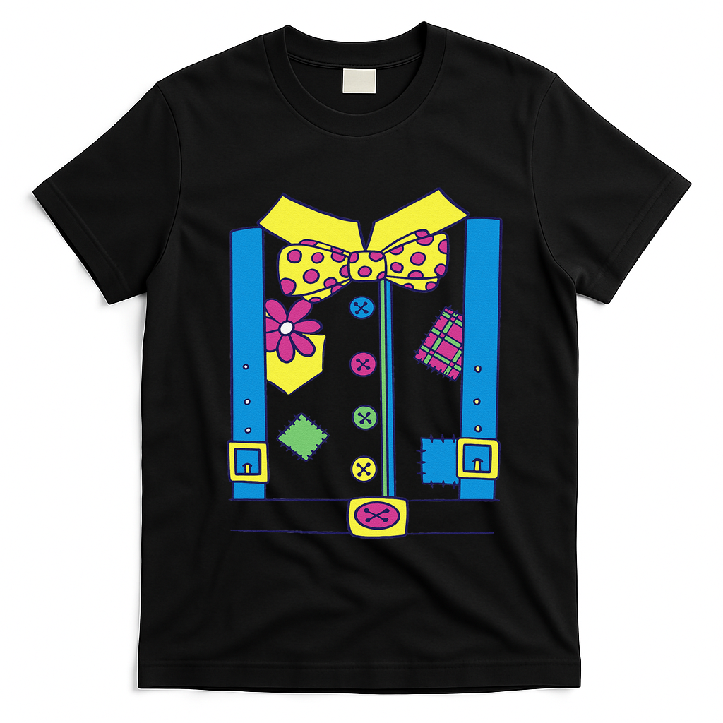 Clown Circus Halloween Clown Costume T-Shirt - Black