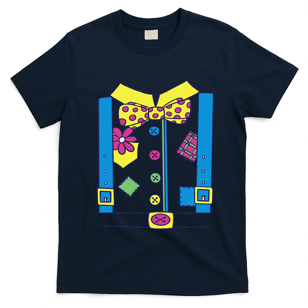 Clown Circus Halloween Clown Costume T-Shirt - Navy Blue