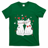 Cute Cats Kittens & Hearts Valentines Day Gift T-Shirt