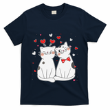 Cute Cats Kittens & Hearts Valentines Day Gift T-Shirt