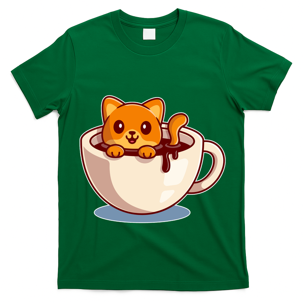 Cute Coffee Kitty T-Shirt
