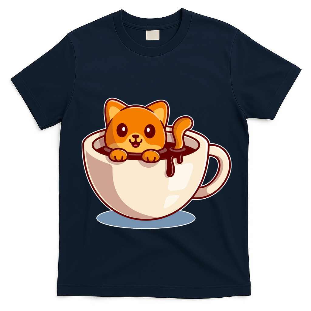 Cute Coffee Kitty T-Shirt