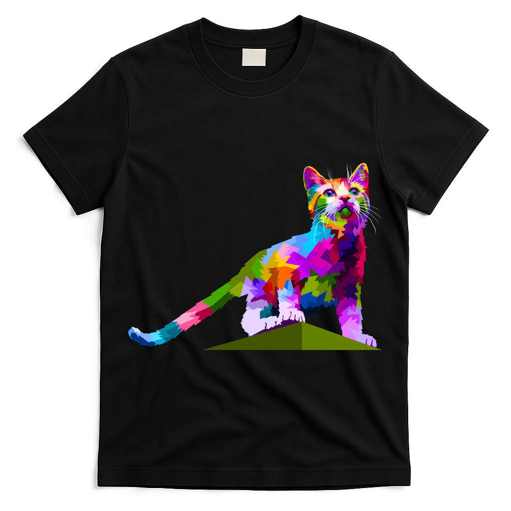 Colorful Curious Kitten T-Shirt