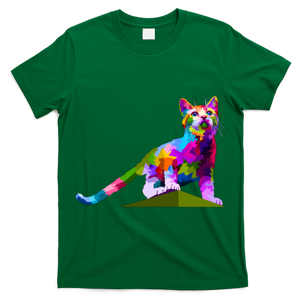 Colorful Curious Kitten T-Shirt