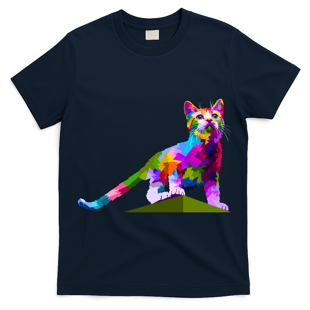 Colorful Curious Kitten T-Shirt