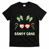 Cute Christmas Little Miss Candy Cane T-Shirt - Black