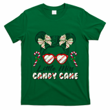 Cute Christmas Little Miss Candy Cane T-Shirt - Irish Green