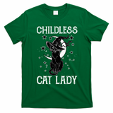 Childless Cat Lady Halloween Cat T-Shirt - Irish Green