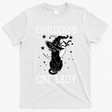 Childless Cat Lady Halloween Cat T-Shirt - White