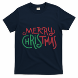 Candy Cane Lane Merry Christmas T-Shirt - Navy Blue