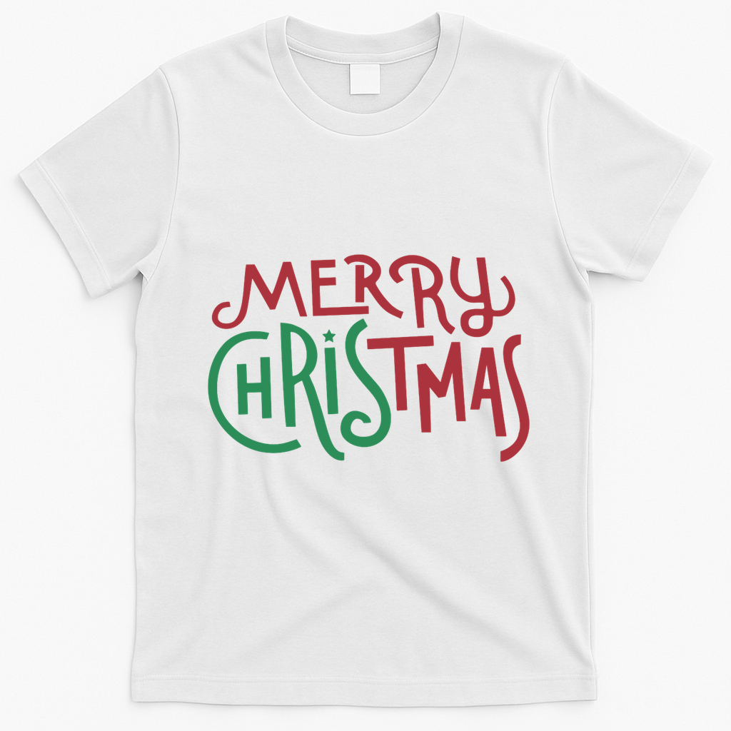 Candy Cane Lane Merry Christmas T-Shirt - White