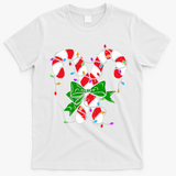 Candy Cane Merry And Bright Christmas Lights T-Shirt - White