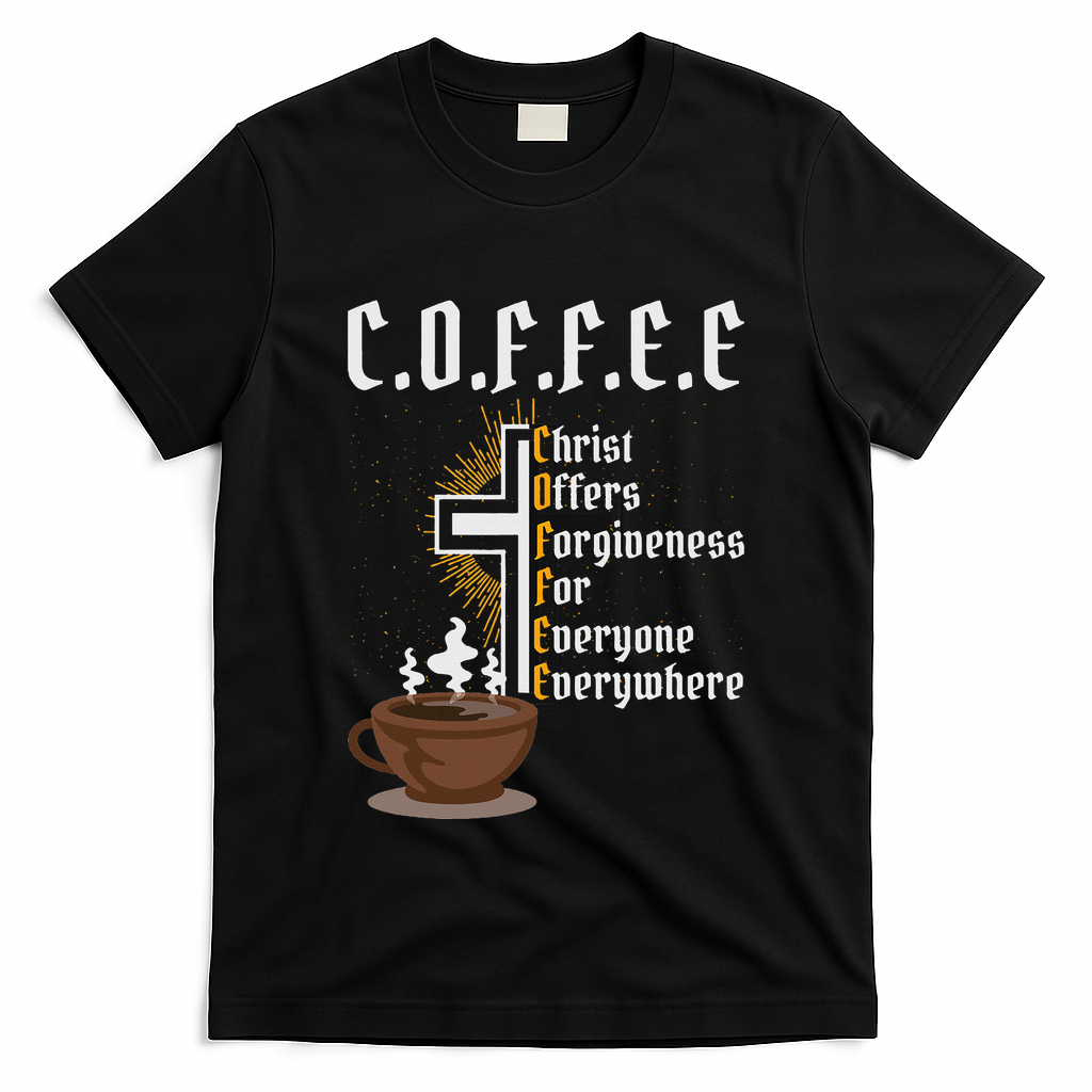 Coffee Christ Offers Forgiveness For Everyone Everywhere T-Shirt
