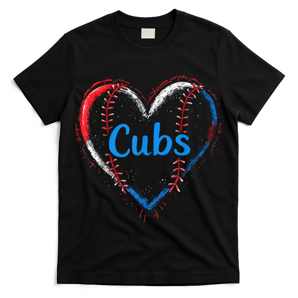 Classic Cubs Proud Name Hearts Lovers Gift  T-Shirt