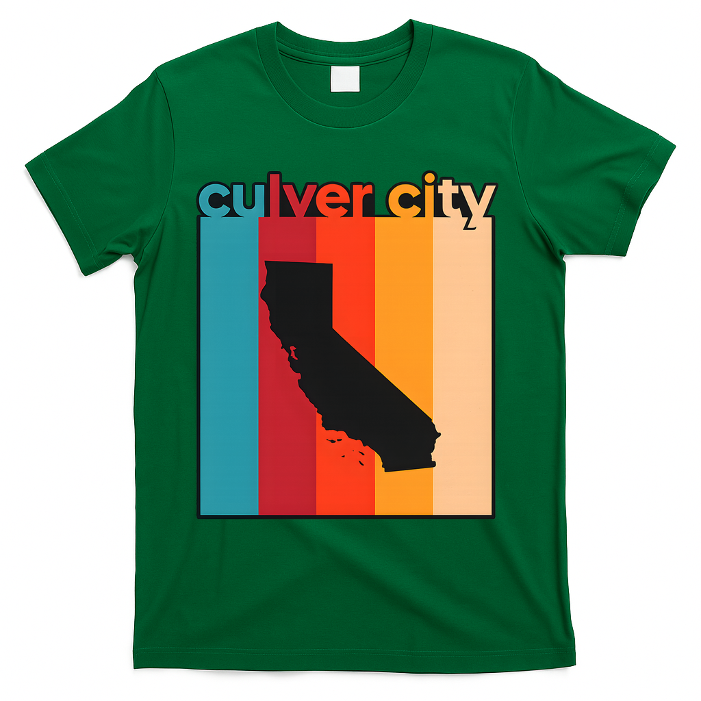 Culver City Retro California T-Shirt - Green