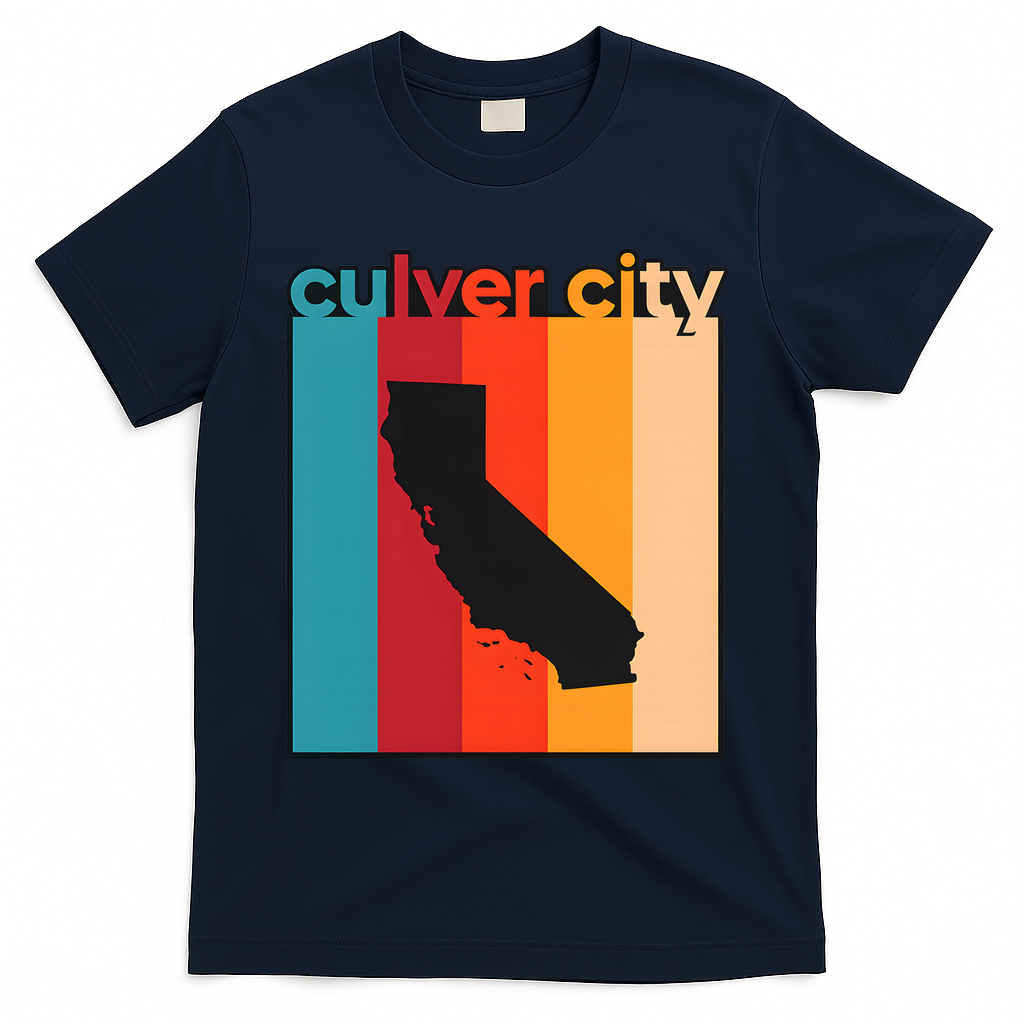 Culver City Retro California T-Shirt - Navy
