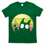 Crazy Cat Retro Sunset T-Shirt