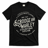 Christmas Carol Scrooge & Marley Holiday Design Tradition T-Shirt - Black