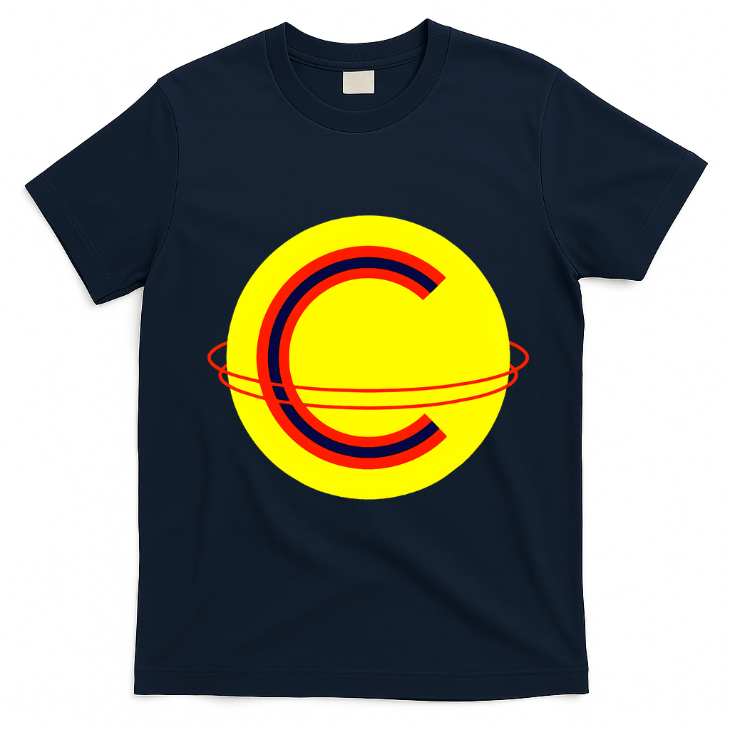 Captain Cosmic Space Superhero T-Shirt - Navy Blue