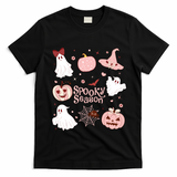 Cute Coquette Spooky Season T-Shirt - Black