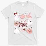 Cute Coquette Spooky Season T-Shirt - White