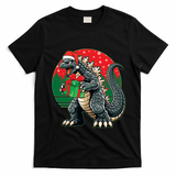 Cool Christmas Santa Japanese Monster Kaiju T-Shirt - Black