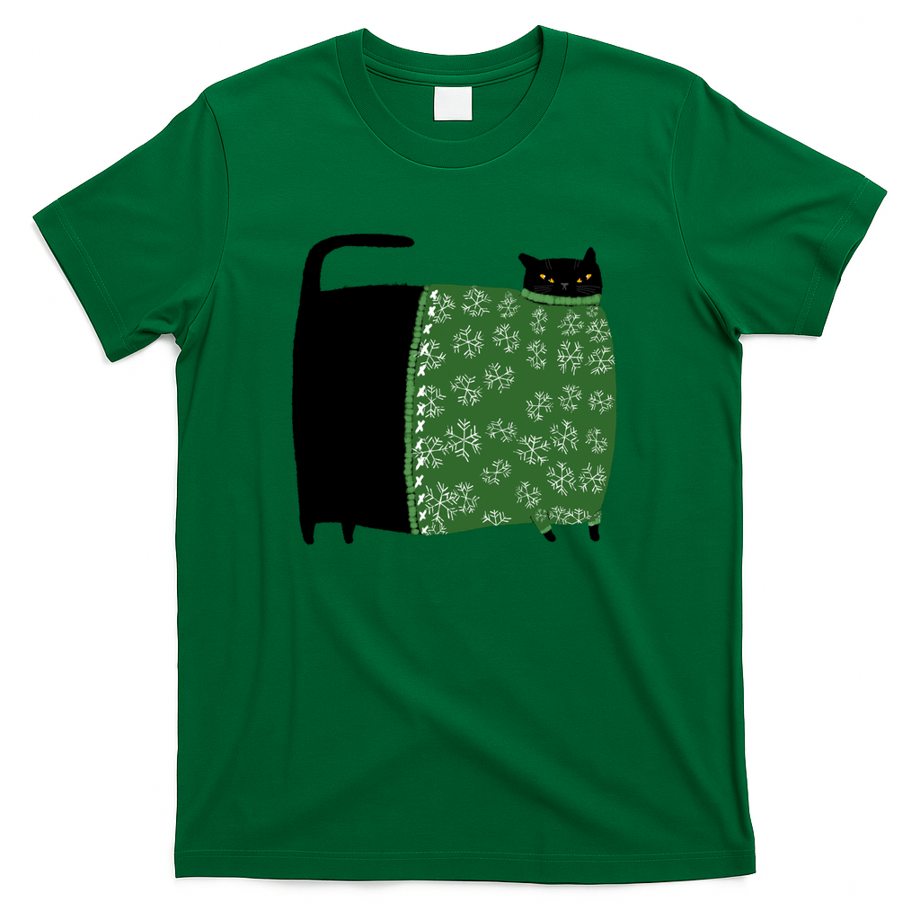 Chonky Christmas Sweater Cat - Green