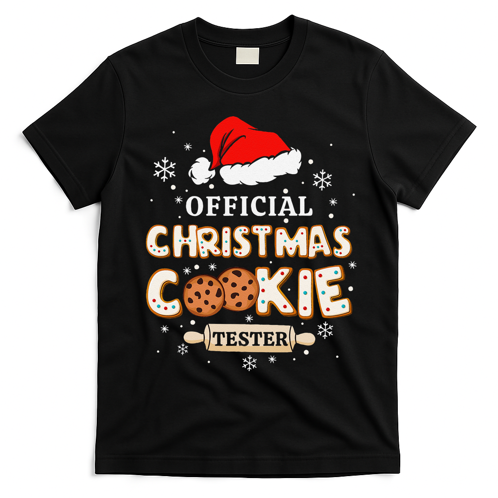 Christmas Cookie Tester Taster Baking Crew Gift T-Shirt - Black
