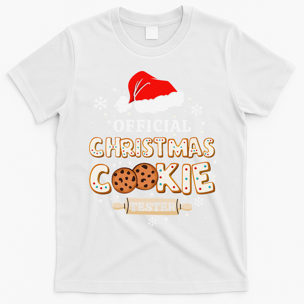 Christmas Cookie Tester Taster Baking Crew Gift T-Shirt - White