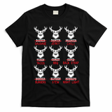 Christmas Deer Bow Hunting Santa Hunter T-Shirt - Black